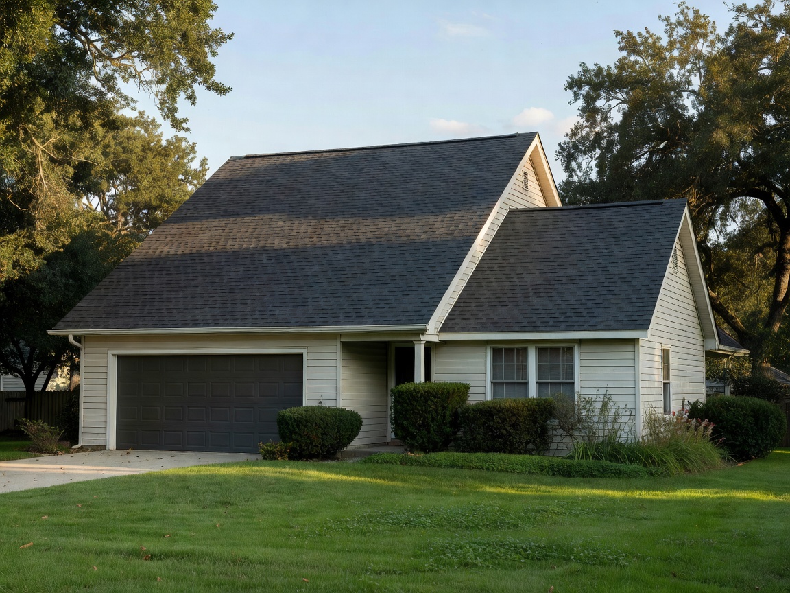Completed residential roof repair